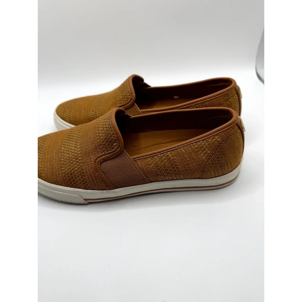 Lauren Ralph Lauren Jinny Womens 5.5 B Sneaker Brown Woven Comfort Slip On Shoes